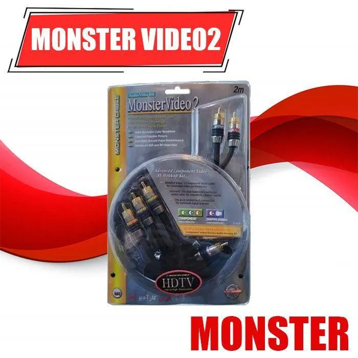 Monstervideo2 کابل کامپوننت/آدیو RCA مانستر 2 متری