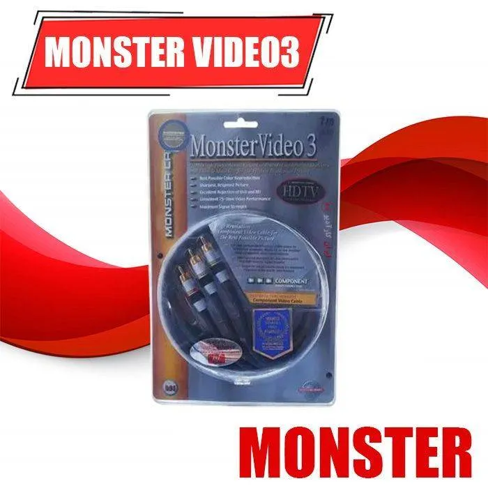 Monstervideo3 کابل RCA/کامپوننت مانستر1متری