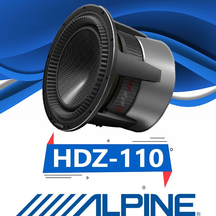 hdz-110 ساب ووفر 11 اینچ آلپاین alpine استاتوس های رزولوشن hi-res