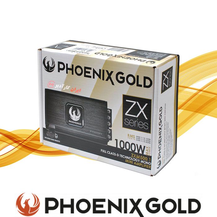 مینی امپلی فایر مونو تک کانال کلاس d فونیکس گلد phoenix gold مدل zxm500.1 پشت پخش