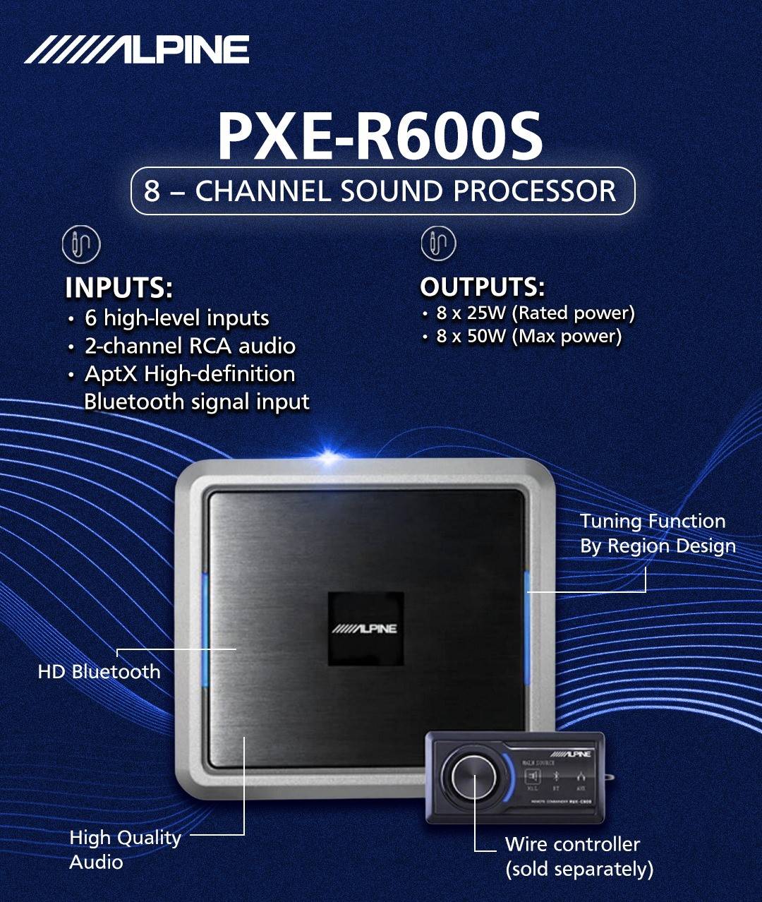 PXE-R600S آمپلی فایر پروسسور آلپاین Alpine - ایران کارادیو