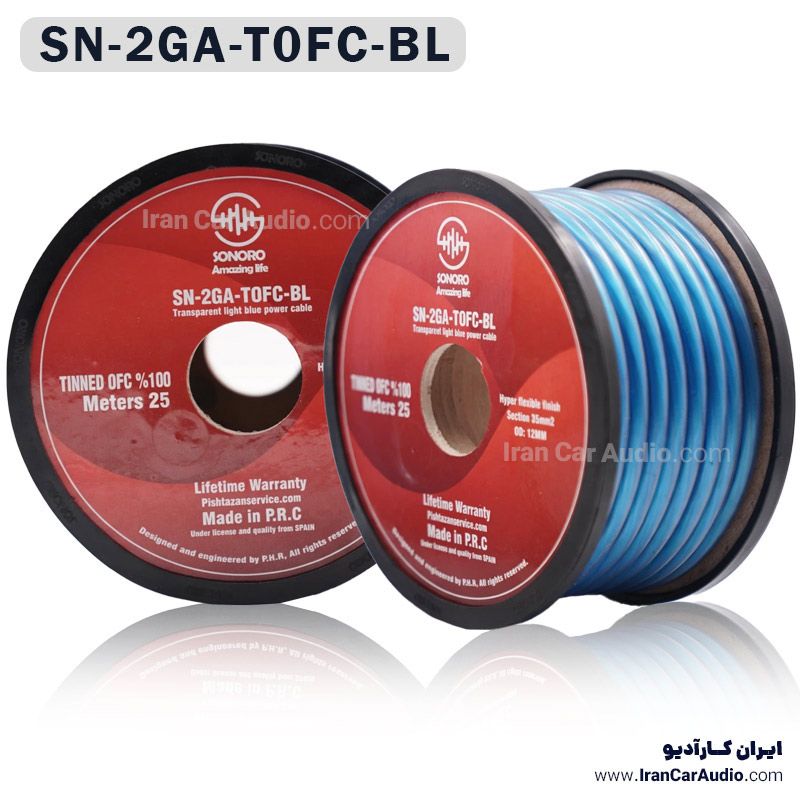 سیم برق 2 گیج سونورو SN-2GA-TOFC-BL
