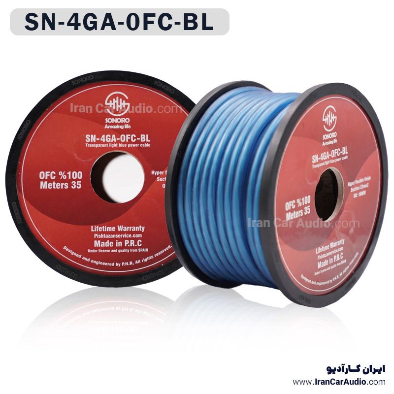 سیم برق 4 گیج سونورو SN-4GA-OFC-BL